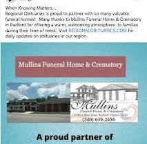 mullins funeral home radford va